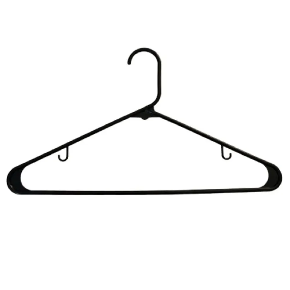 Black Plastic Adult Clothes Hangers Lot of 20 hangers.